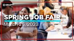 People interacting at a job fair